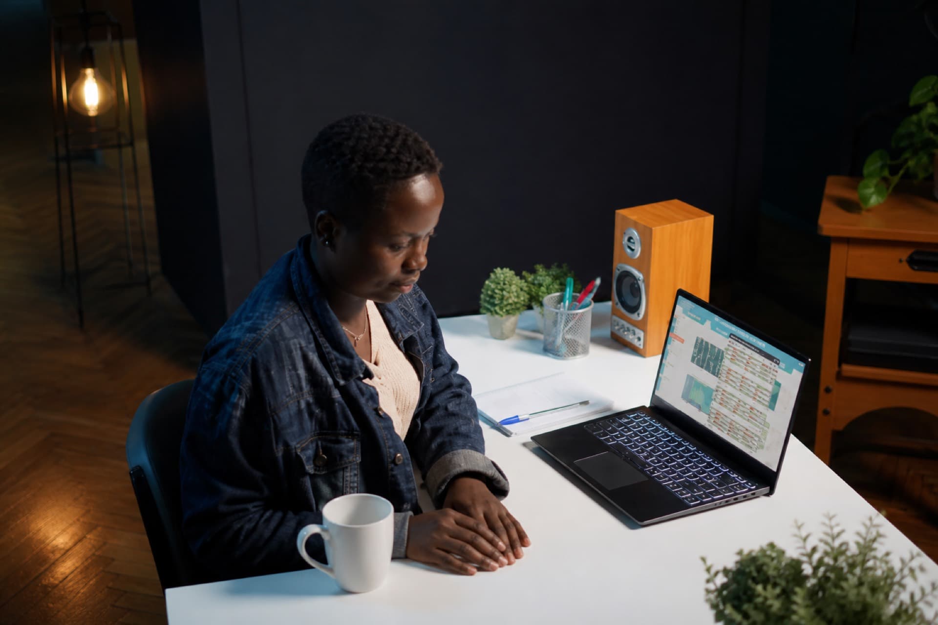 Professional working at a desk